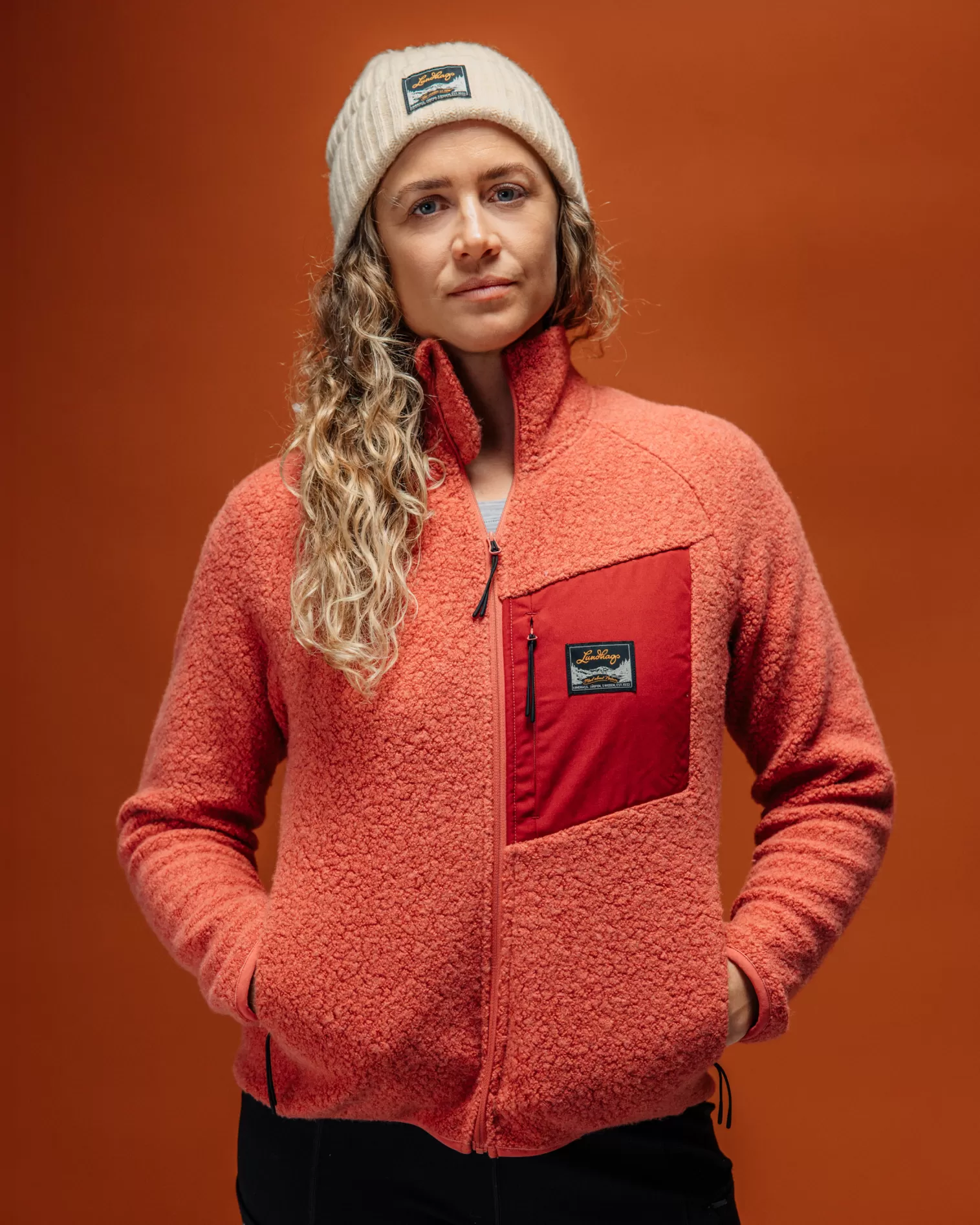 Shop Lundhags Flok Wool Ws Pile Pink Rouge