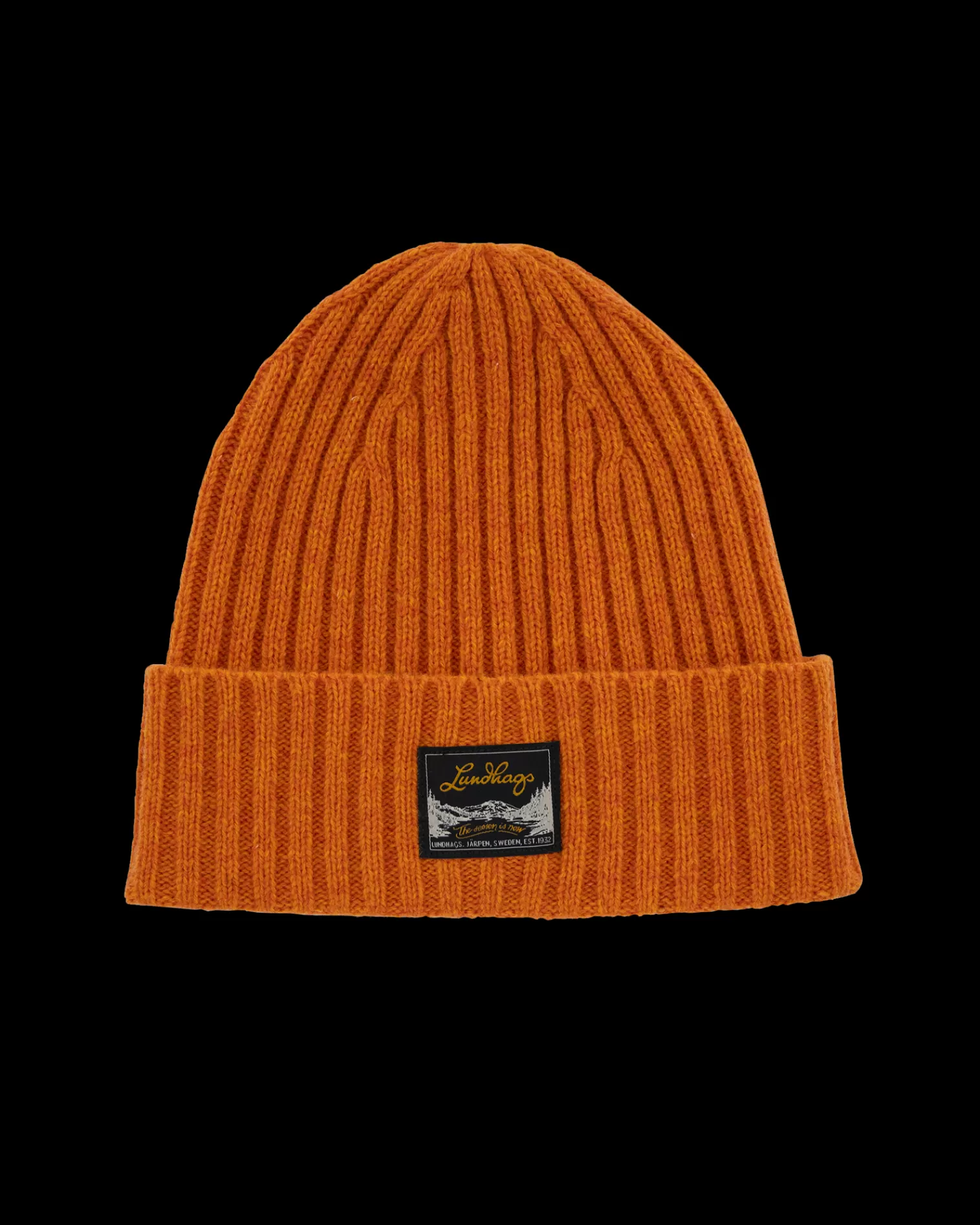 Store Lundhags Knak Wool Beanie Burnt Orange