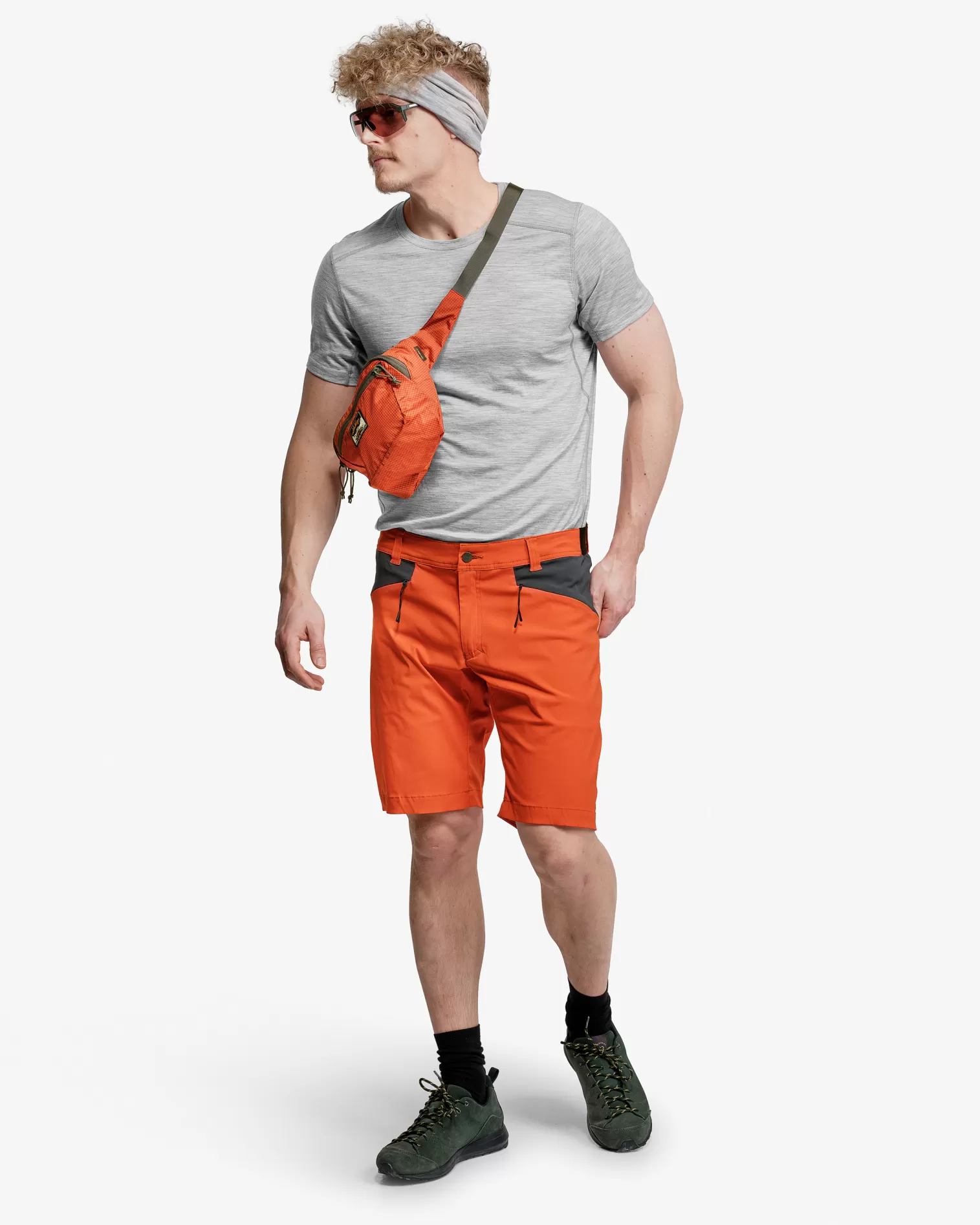 Hot Lundhags Tyre Stretch Shorts M Lively Red/Seaweed
